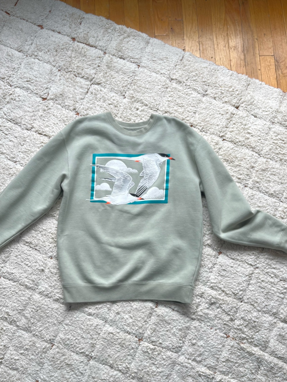 Bird Collective Tern Puff Print Heavyweight Sweatshirt, Unisex Size M